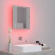 Sonata Dulap de baie cu oglindă & LED, gri beton, 40x12x45 cm acril