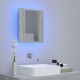 Sonata Dulap de baie cu oglindă & LED, gri beton, 40x12x45 cm acril