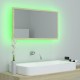 Sonata Oglindă de baie cu LED, stejar sonoma, 80x8,5x37 cm, acril