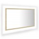 Sonata H LED огледало за баня, дъб сонома, 80x8,5x37 см, акрил