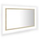 Sonata Oglindă de baie cu LED, stejar sonoma, 80x8,5x37 cm, acril