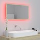 Sonata Oglindă de baie cu LED, stejar sonoma, 80x8,5x37 cm, acril