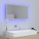 Sonata Oglindă de baie cu LED, stejar sonoma, 80x8,5x37 cm, acril