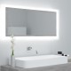 Sonata H LED огледало за баня, бетонно сиво, 100x8,5x37 см, акрил
