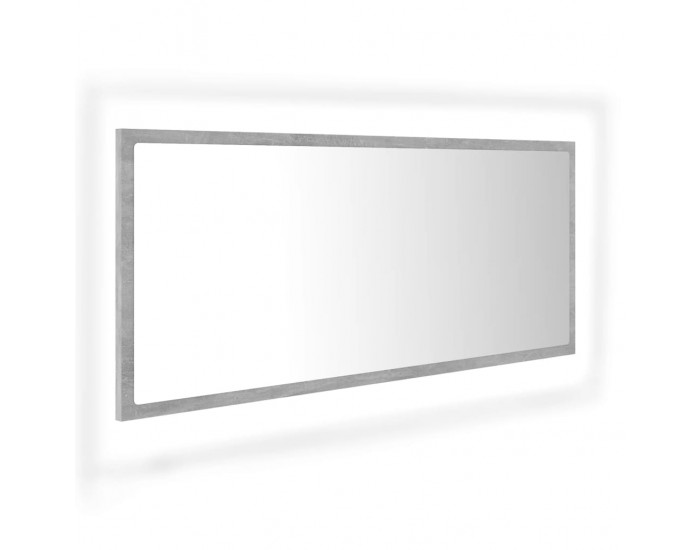 Sonata H LED огледало за баня, бетонно сиво, 100x8,5x37 см, акрил