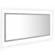 Sonata H LED огледало за баня, бетонно сиво, 100x8,5x37 см, акрил