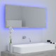 Sonata H LED огледало за баня, бетонно сиво, 100x8,5x37 см, акрил