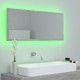 Sonata H LED огледало за баня, бетонно сиво, 100x8,5x37 см, акрил