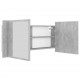Sonata H LED шкаф с огледало за баня, бетонно сив, 100x12x45 см, акрил