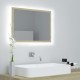 Sonata H LED огледало за баня, дъб сонома, 60x8,5x37 см, акрил