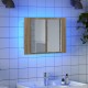 Sonata H Шкаф с LED огледало за баня, дъб сонома, 60x12x45 см, акрил