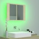 Sonata H Шкаф с LED огледало за баня, дъб сонома, 60x12x45 см, акрил