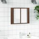 Sonata H LED огледален шкаф, кафяв дъб, 60x12x45 см, инженерно дърво