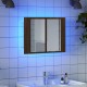 Sonata H LED огледален шкаф, кафяв дъб, 60x12x45 см, инженерно дърво