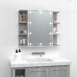Sonata H Огледален шкаф с LED, сив сонома, 70x16,5x60 см - Dulapuri de baie