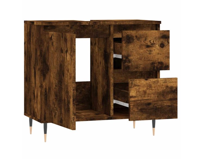 Sonata Dulap de baie, stejar afumat, 65x33x60 cm, lemn prelucrat