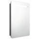 Sonata H LED шкаф с огледало за баня, сияйно сиво, 60x11x80 см