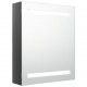 Sonata H LED шкаф с огледало за баня, сияйно сиво, 50x14x60 см