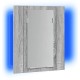 Sonata Dulap cu oglindă cu LED de baie, gri sonoma, 40x12x45 cm, lemn