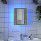 Sonata H LED шкаф за баня огледало сив сонома 40x12x45см инженерно дърво