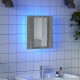 Sonata Dulap cu oglindă cu LED de baie, gri sonoma, 40x12x45 cm, lemn