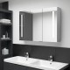 Sonata H LED шкаф с огледало за баня, бетонно сив, 89x14x62 см