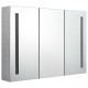Sonata H LED шкаф с огледало за баня, бетонно сив, 89x14x62 см