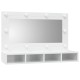 Sonata Dulap cu oglindă și LED, alb extralucios, 90x31,5x62 cm