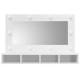 Sonata Dulap cu oglindă și LED, alb extralucios, 90x31,5x62 cm
