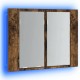 Sonata H LED огледален шкаф, опушен дъб, 60x12x45 см, инженерно дърво
