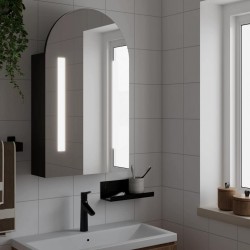 Sonata H Огледален шкаф за баня с LED светлина дъговиден 42x13x70 см - Dulapuri de baie