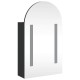 Sonata Dulap cu oglindă de baie cu LED, negru, 42x13x70 cm, arcuit