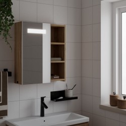 Sonata H Огледален шкаф за баня с LED осветление, дъб, 45x13x52 см - Dulapuri de baie
