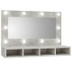 Sonata Dulap cu oglindă și LED, gri beton, 90x31,5x62 cm