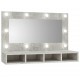 Sonata H Огледален шкаф с LED, бетонно сив, 90x31,5x62 см