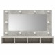 Sonata Dulap cu oglindă și LED, gri beton, 90x31,5x62 cm
