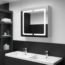 Sonata H LED шкаф с огледало за баня, 80x12,2x68 см - Baie