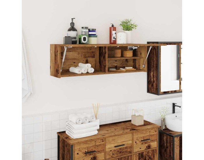 Sonata Dulap perete de baie, lemn vechi, 100x25x30 cm, lemn prelucrat