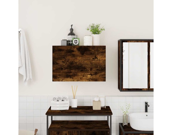 Sonata Dulap perete baie, stejar fumuriu, 60x25x40 cm, lemn prelucrat