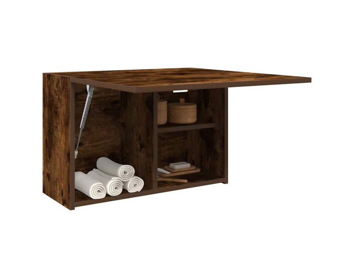 Sonata Dulap perete baie, stejar fumuriu, 60x25x40 cm, lemn prelucrat