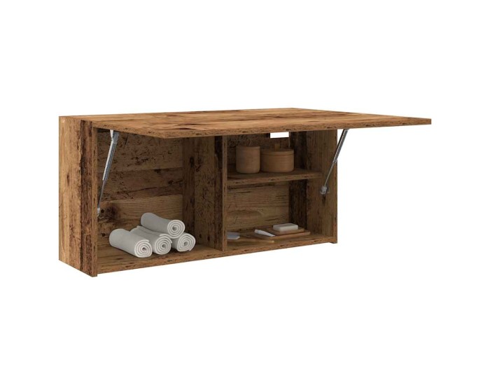 Sonata Dulap perete de baie, lemn vechi, 80x25x40 cm, lemn prelucrat