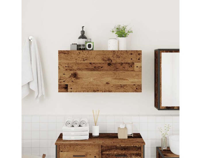 Sonata Dulap perete de baie, lemn vechi, 80x25x40 cm, lemn prelucrat