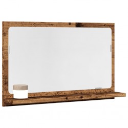Sonata H Шкаф за баня с огледало старо дърво 60x11x37 см инженерно дърво - Dulapuri de baie