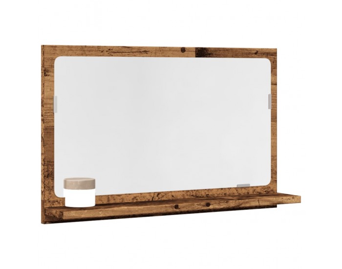 Sonata H Шкаф за баня с огледало старо дърво 60x11x37 см инженерно дърво