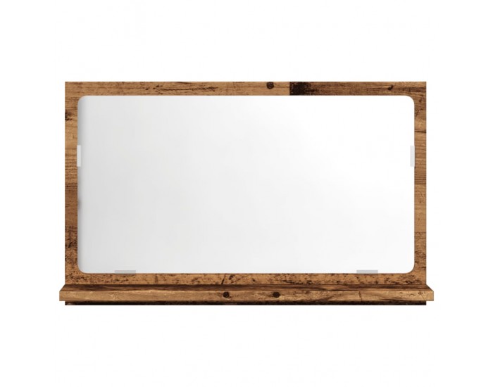 Sonata H Шкаф за баня с огледало старо дърво 60x11x37 см инженерно дърво
