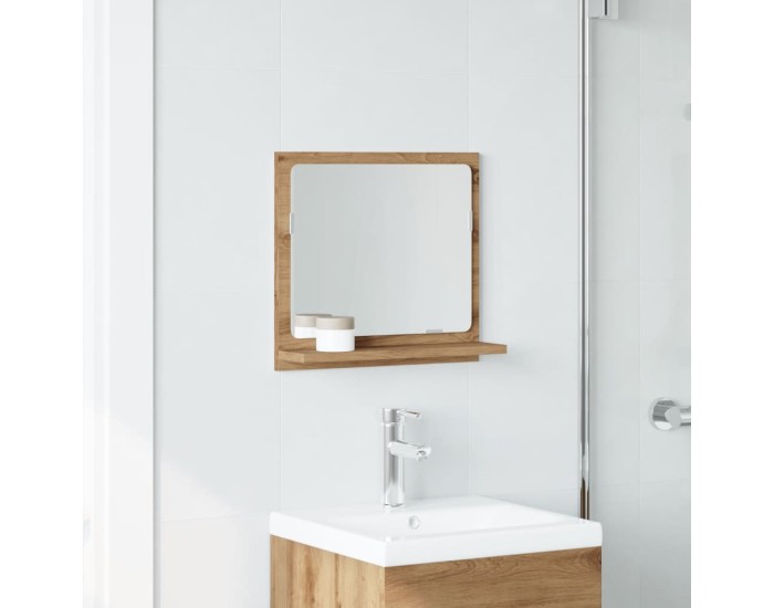 Sonata Dulap baie cu oglindă stejar artizanal 40x11x37 cm, lemn
