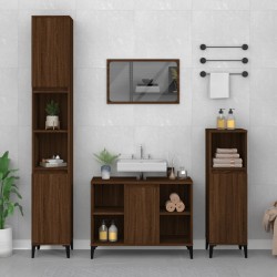 Sonata H Шкаф за мивка, кафяв дъб, 80x33x60 см, инженерно дърво - Dulapuri de baie