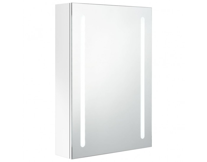 Sonata H LED шкаф с огледало за баня, сияйно бяло, 50x13x70 см