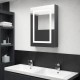Sonata H LED шкаф с огледало за баня, сив, 50x13x70 см