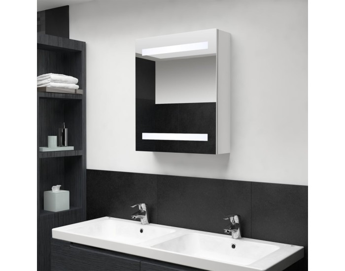 Sonata Dulap de baie cu oglindă și LED alb strălucitor 50x14x60 cm